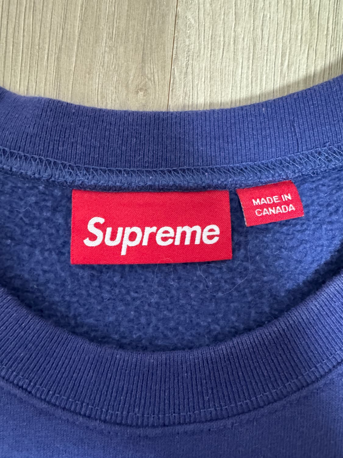 [M]슈프림 이스테블리시드 크루넥 워시드 네이비 상품이미지3