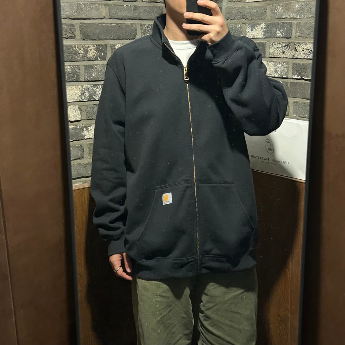 XL) 칼하트 미드웨이트 오리지널핏 집업 블랙 상품이미지9