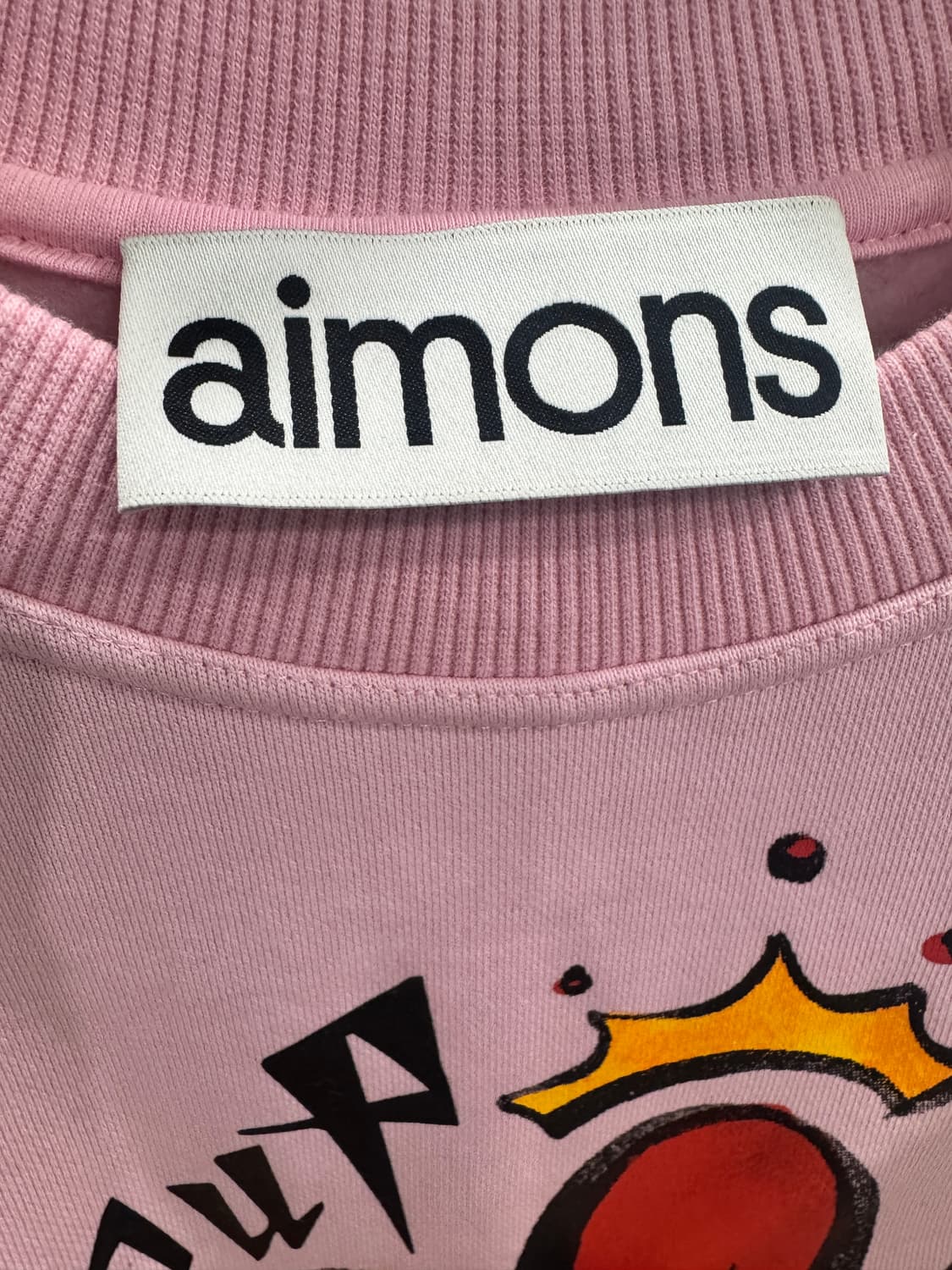 aimons 기모 크롭 맨투맨 상품이미지2