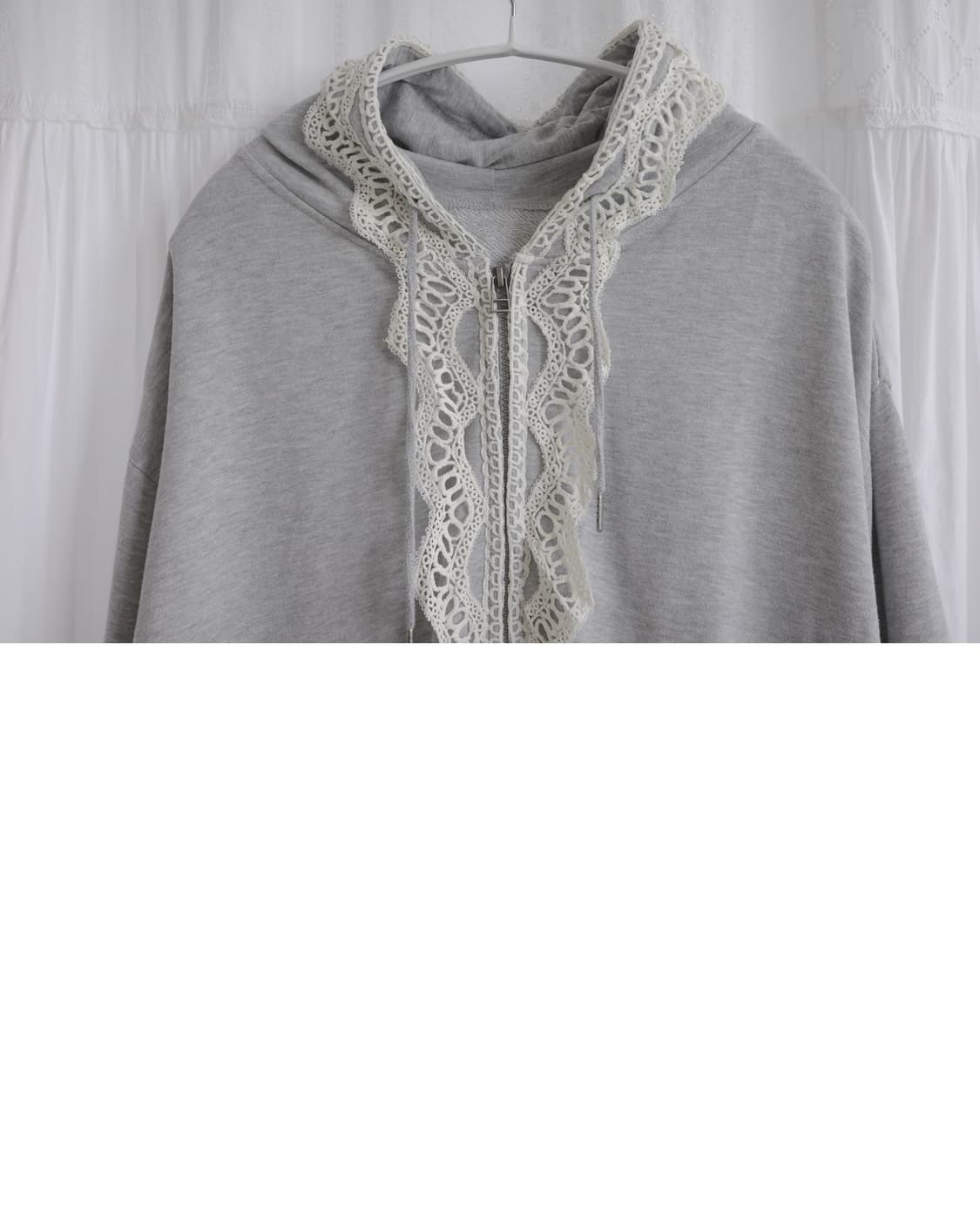 Lace grey hoodie  상품이미지3