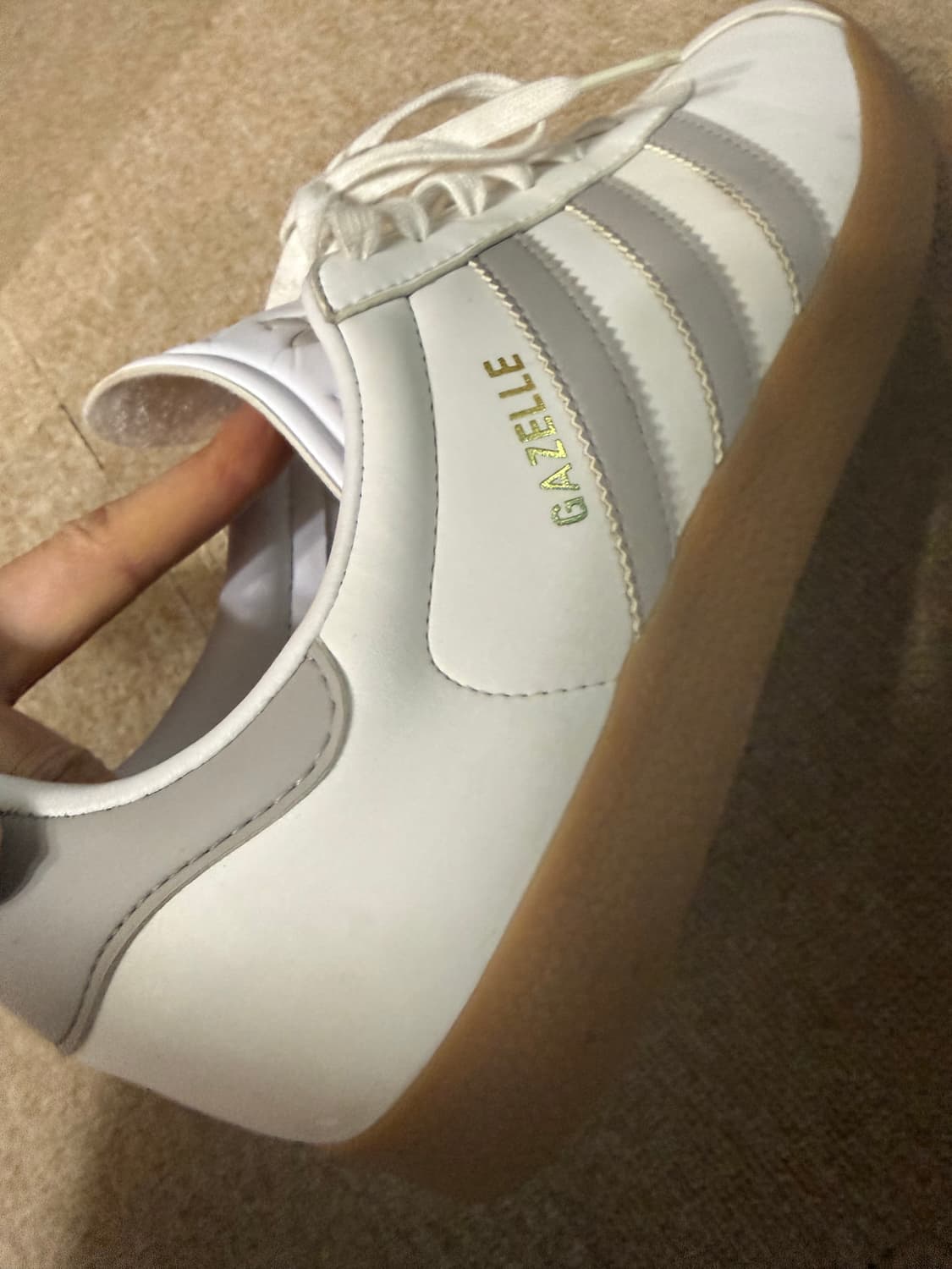 아디다스 가젤  화이트 그레이 깨끗  270 상품이미지6