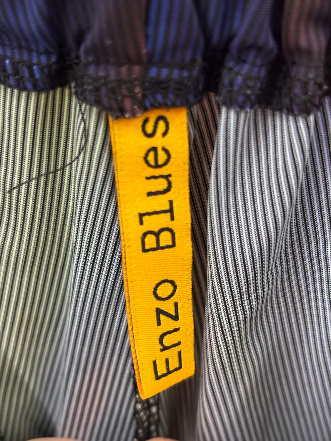 Enzo Blues 스트라이프 와이드 팬츠 L 상품이미지4