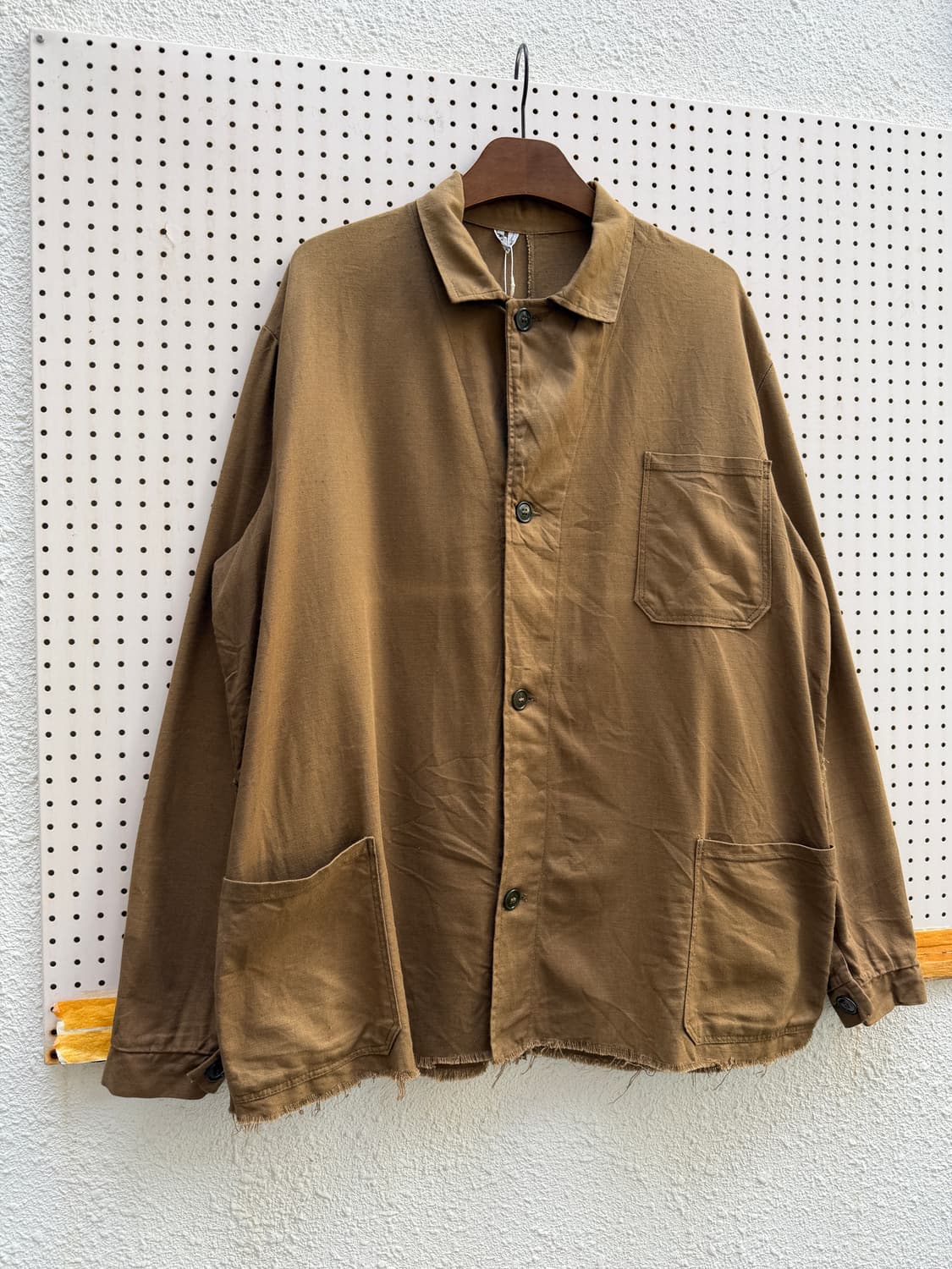 1980s FRENCH FRINGED HEM BROWN 프렌치워크자켓 상품이미지4