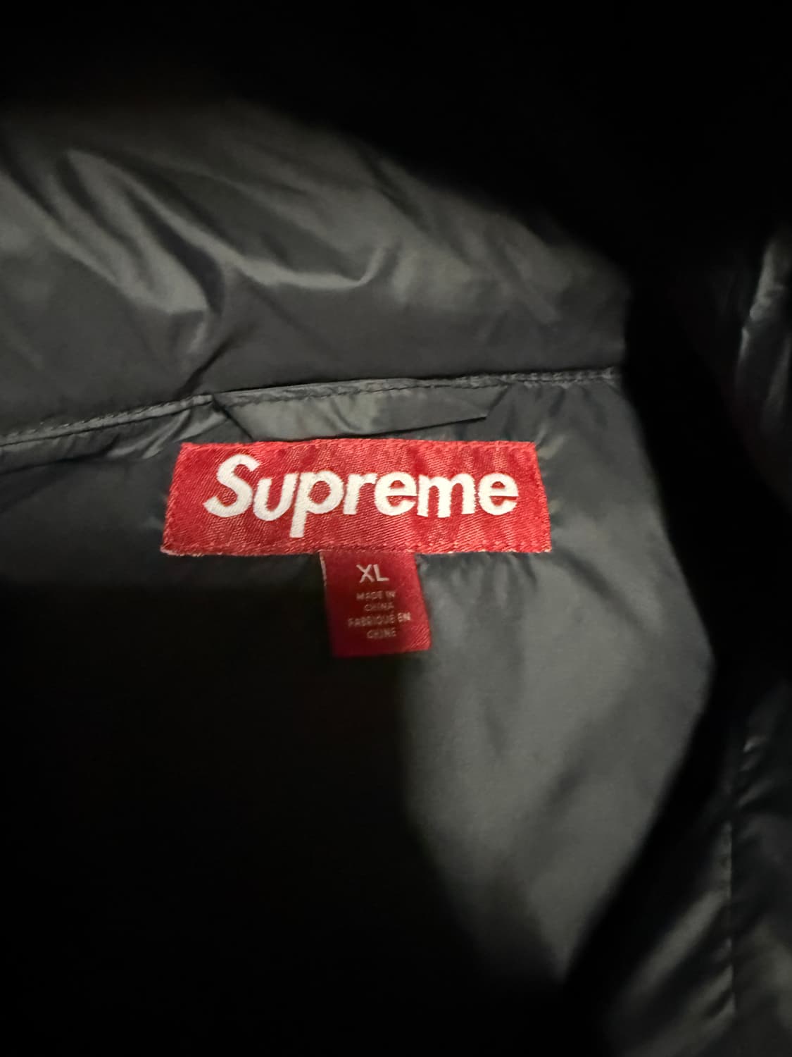 24FW 슈프림 마이크로 다운 블랙 XL 상품이미지4