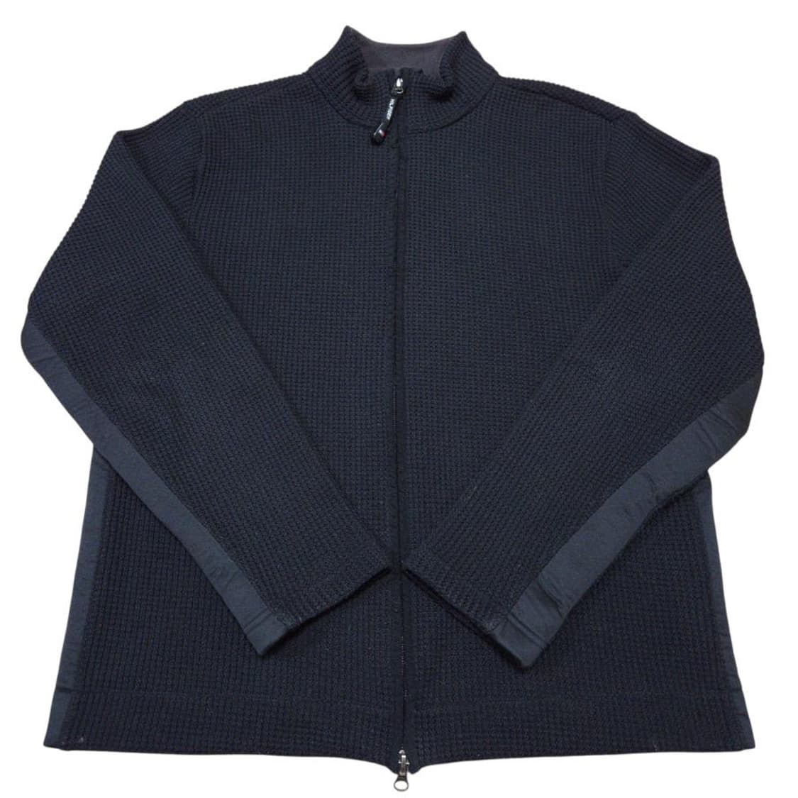 타미힐피거 투웨이 블랙 와플 집업 니트 상품이미지1