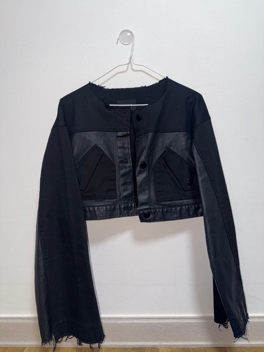 isbim cropped leather jacket 상품이미지4