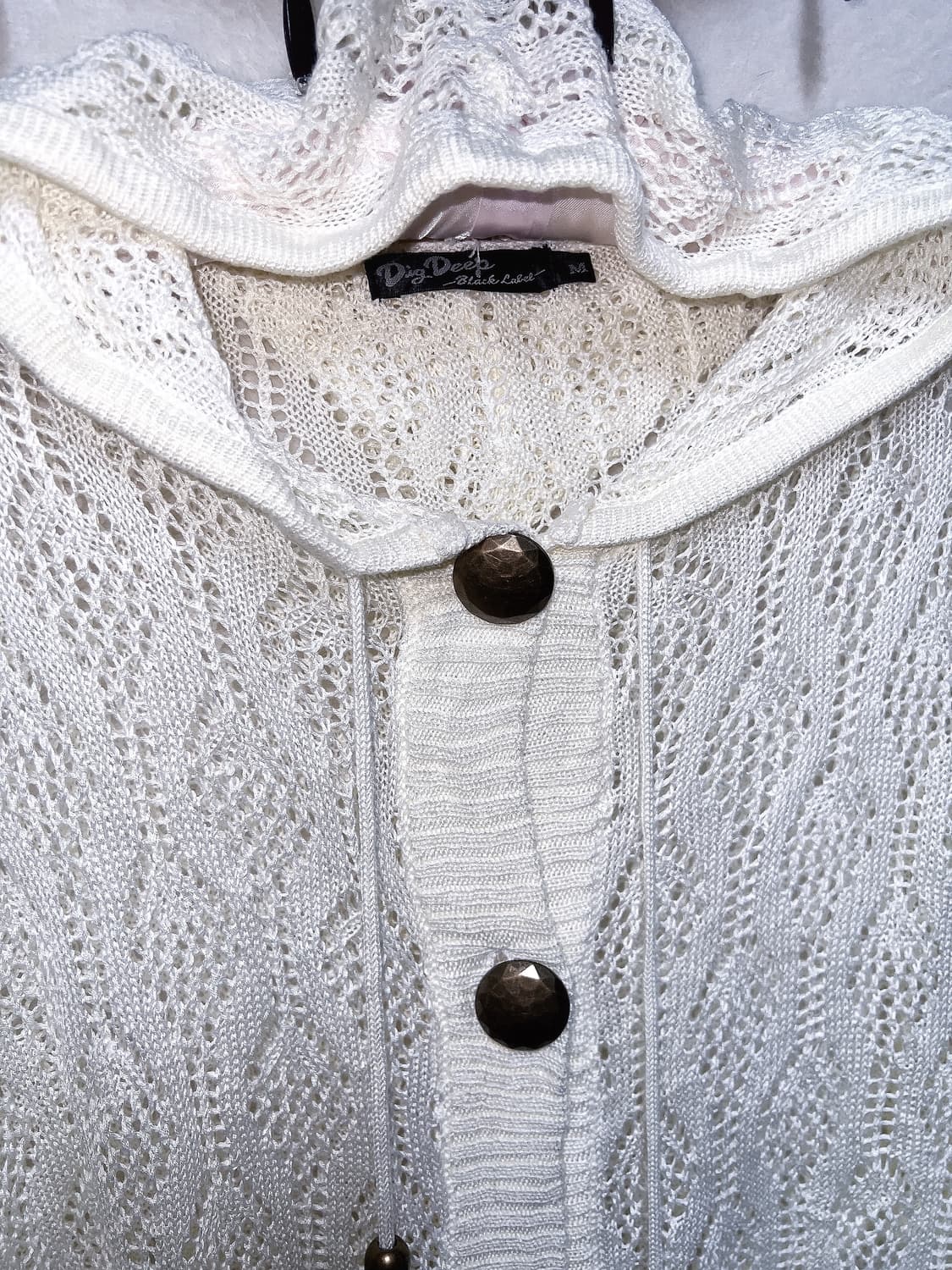 디그딥 digdeep 페어리 그런지 태슬 니트 후드 케이프 판초 모리 상품이미지8