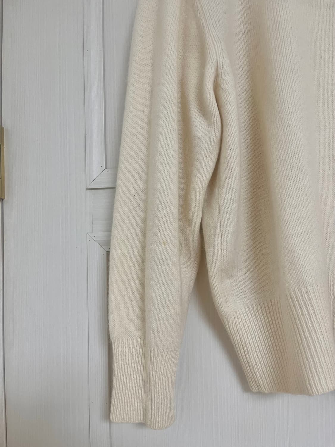 레이스 카라 크림아이보리 울 가디건 상품이미지8