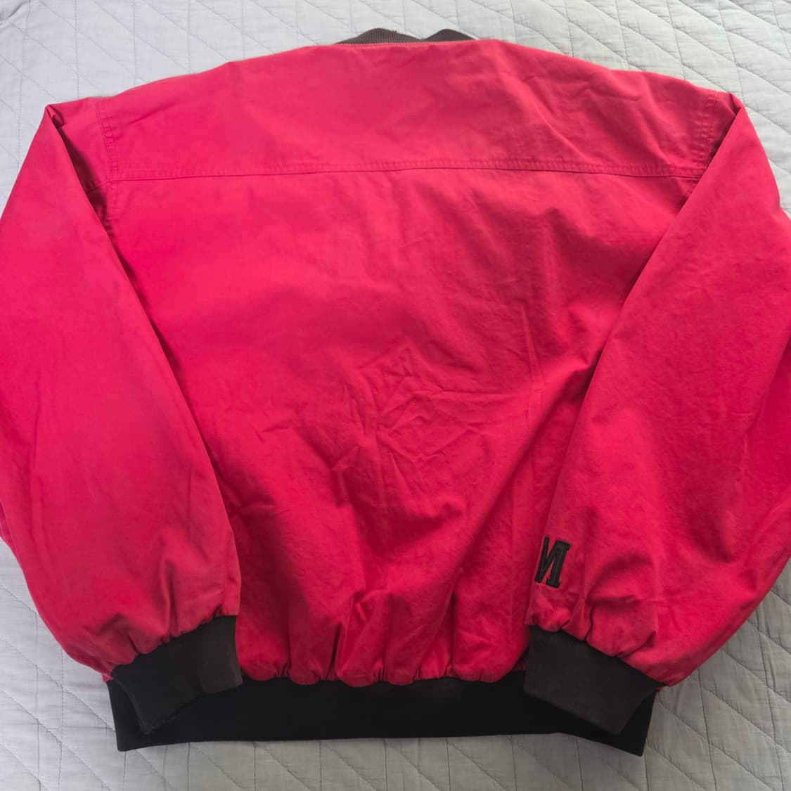 [XL] 90s 빈티지 말보로 리버시블 봄버 자켓 블랙/레드 스테인 상품이미지10