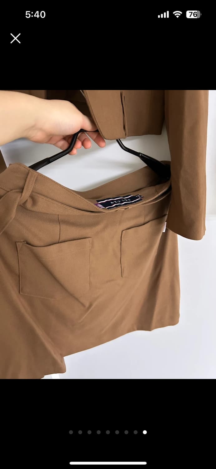 타게토 [타게토X로맨틱크라운]라이더 크롭 _브라운 셋업 상품이미지10