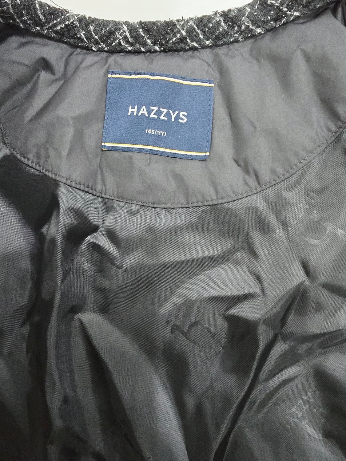 헤지스키즈 블랙 퀼팅 트위드 자켓 상품이미지8