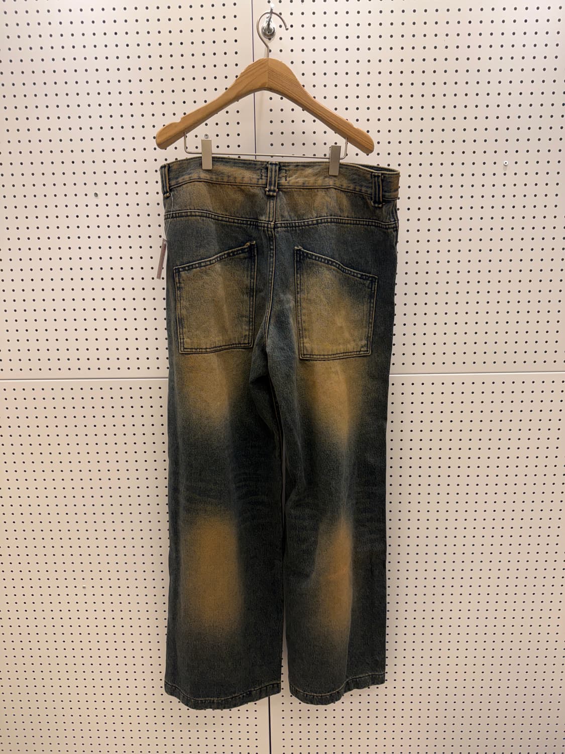 빈티지 워싱 데미지 와이드 데님 팬츠 U882 상품이미지4