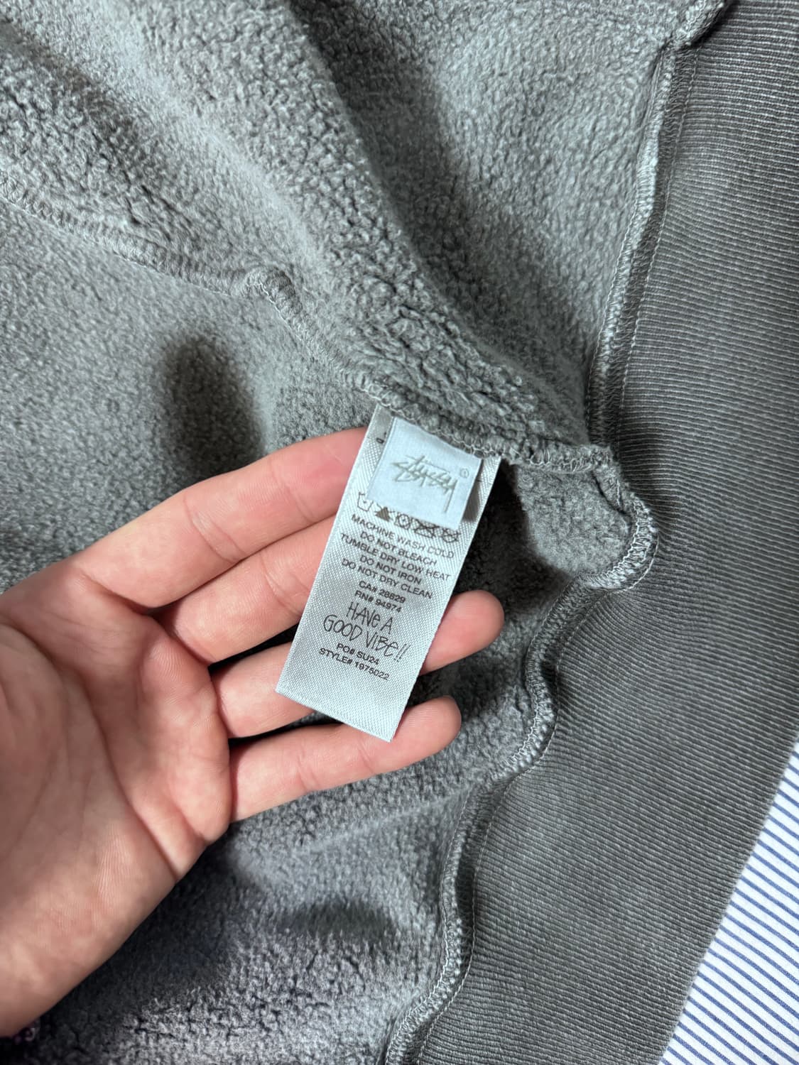 (새상품급) 스투시 8볼 피그먼트 다이드 집 후드 블랙 XL 상품이미지10