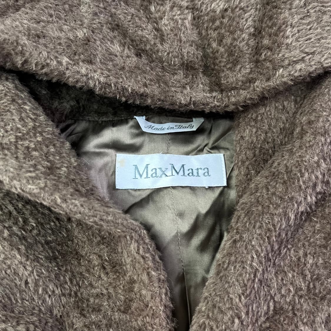 W 100 막스마라 테디 양털 후드 롱 코트 상품이미지2