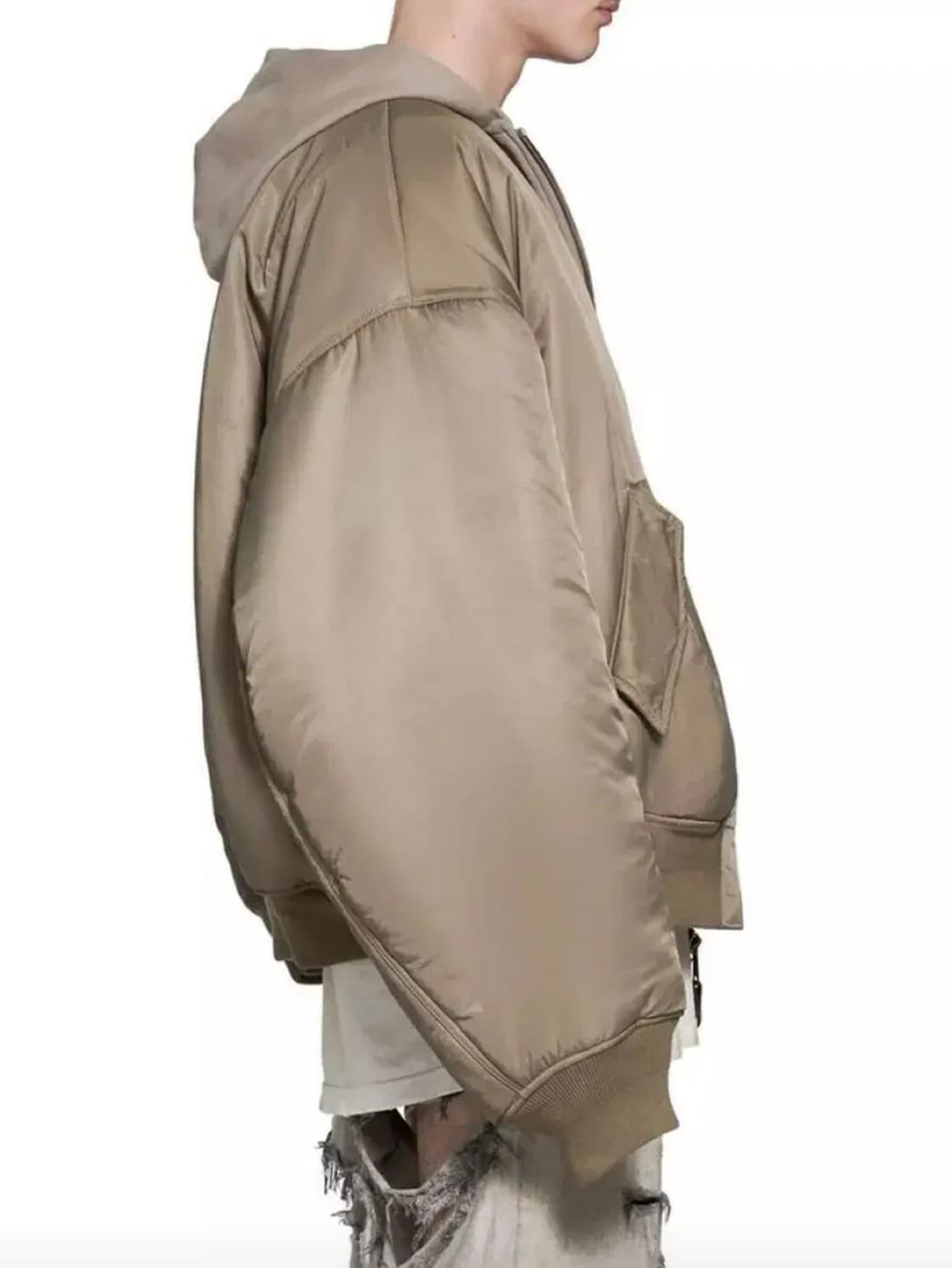 [3] 발렌시아가 파리스 올 인 후드 봄버 베이지 상품이미지2