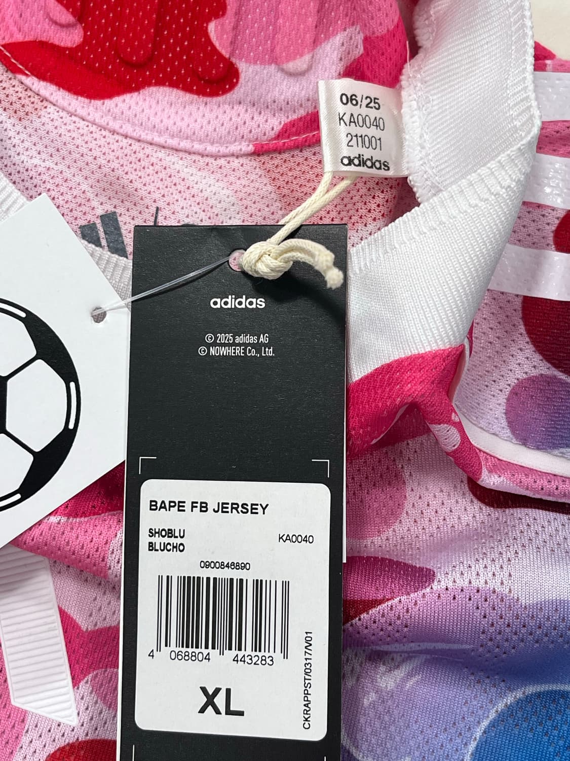 아디다스 X 베이프 FB 저지 (새제품) 상품이미지3