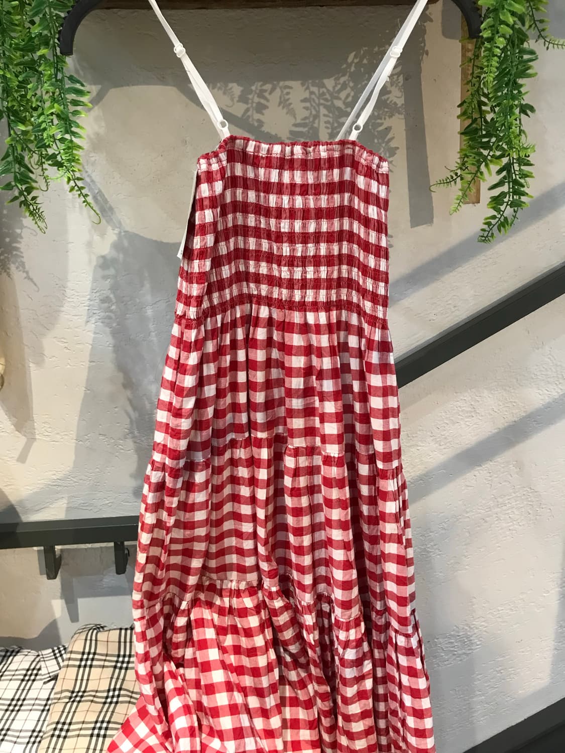 빈티지 딸기체크모리 세트 하구미 상품이미지5