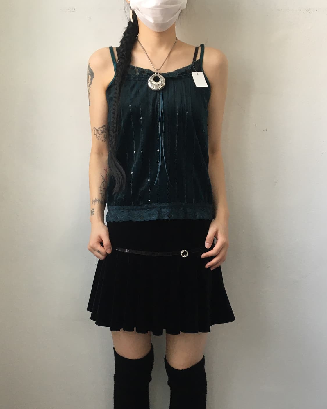Velvet mini skirt 상품이미지4