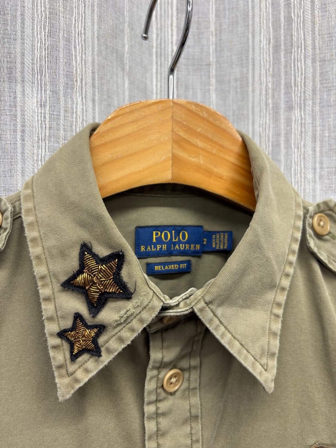 Polo 폴로 랄프로렌 밀리터리 패치 워크 셔츠 상품이미지3