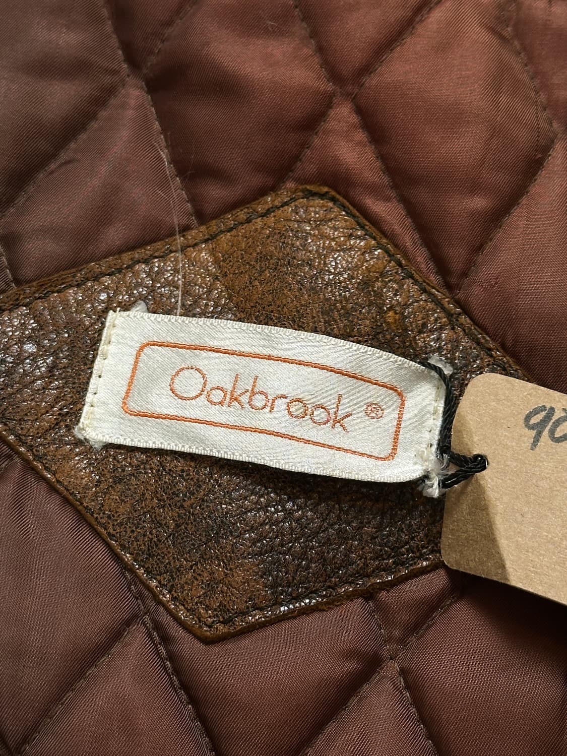 90's 시어스 오크브룩 디스 레더 봄버 자켓 빈티지 봄버 가죽 자켓 상품이미지8