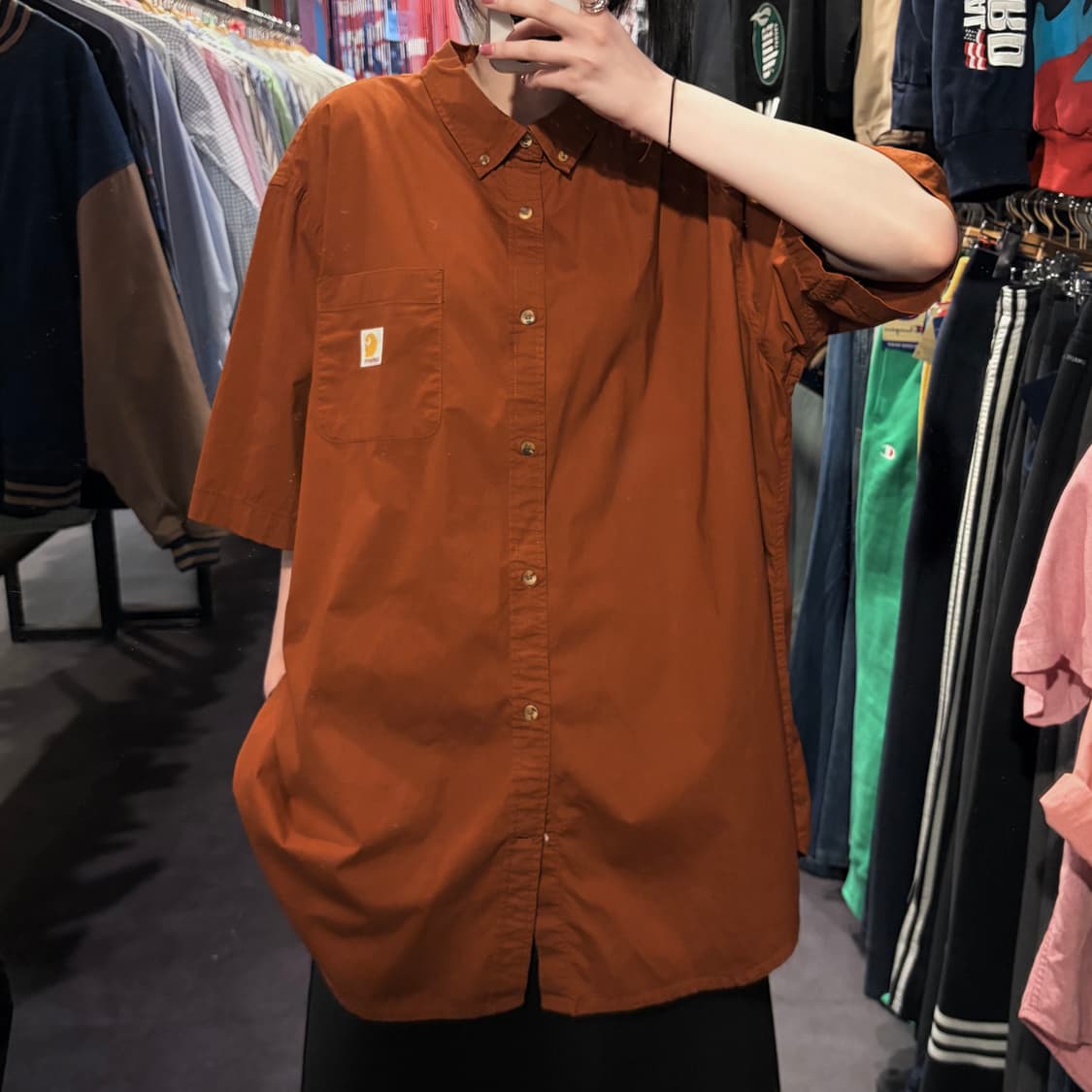 [IM] Carhartt 칼하트 반팔 셔츠 오렌지브라운 상품이미지2