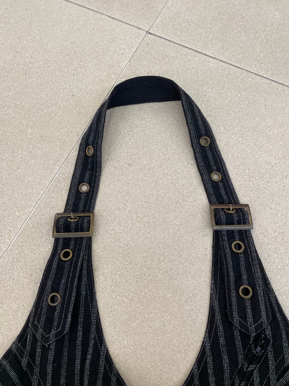 알곤퀸즈 스트라이프 멜빵 원피스 상품이미지3