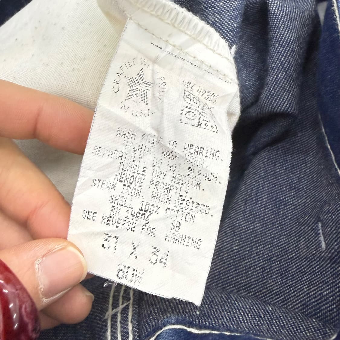 70‘s USA 칼하트 카펜터 워크 스트레이트 데님팬츠  상품이미지6