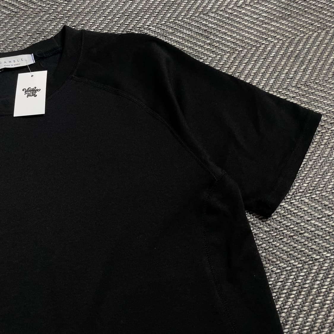 갬블 블랙 미니멀 머슬핏 티셔츠o 4007 상품이미지4