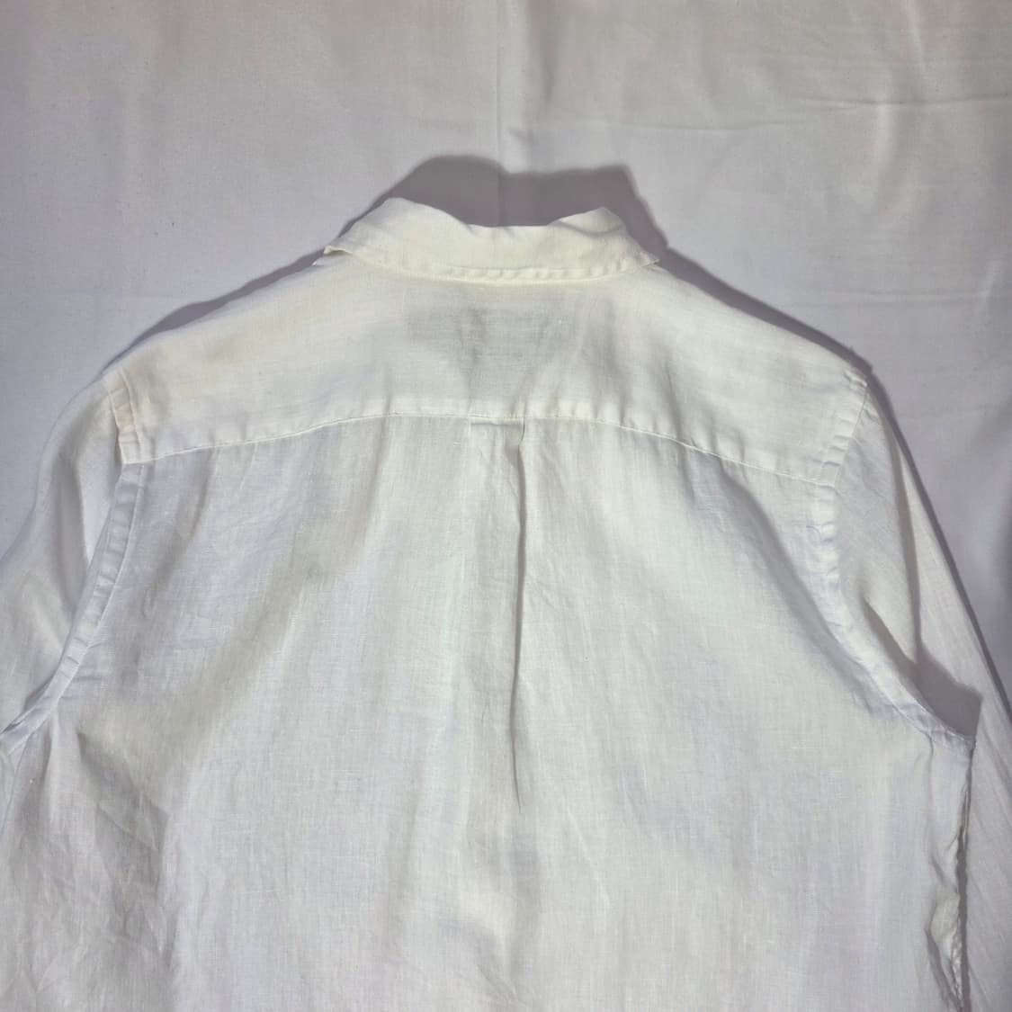 [M]폴로 랄프로렌 린넨 화이트 셔츠(QR 라벨) 상품이미지7