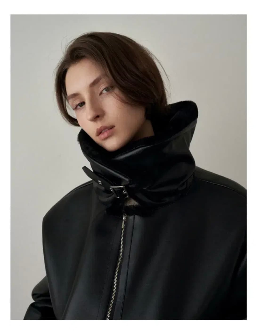 로에일 wide collar mustang 무스탕 jacket 상품이미지2