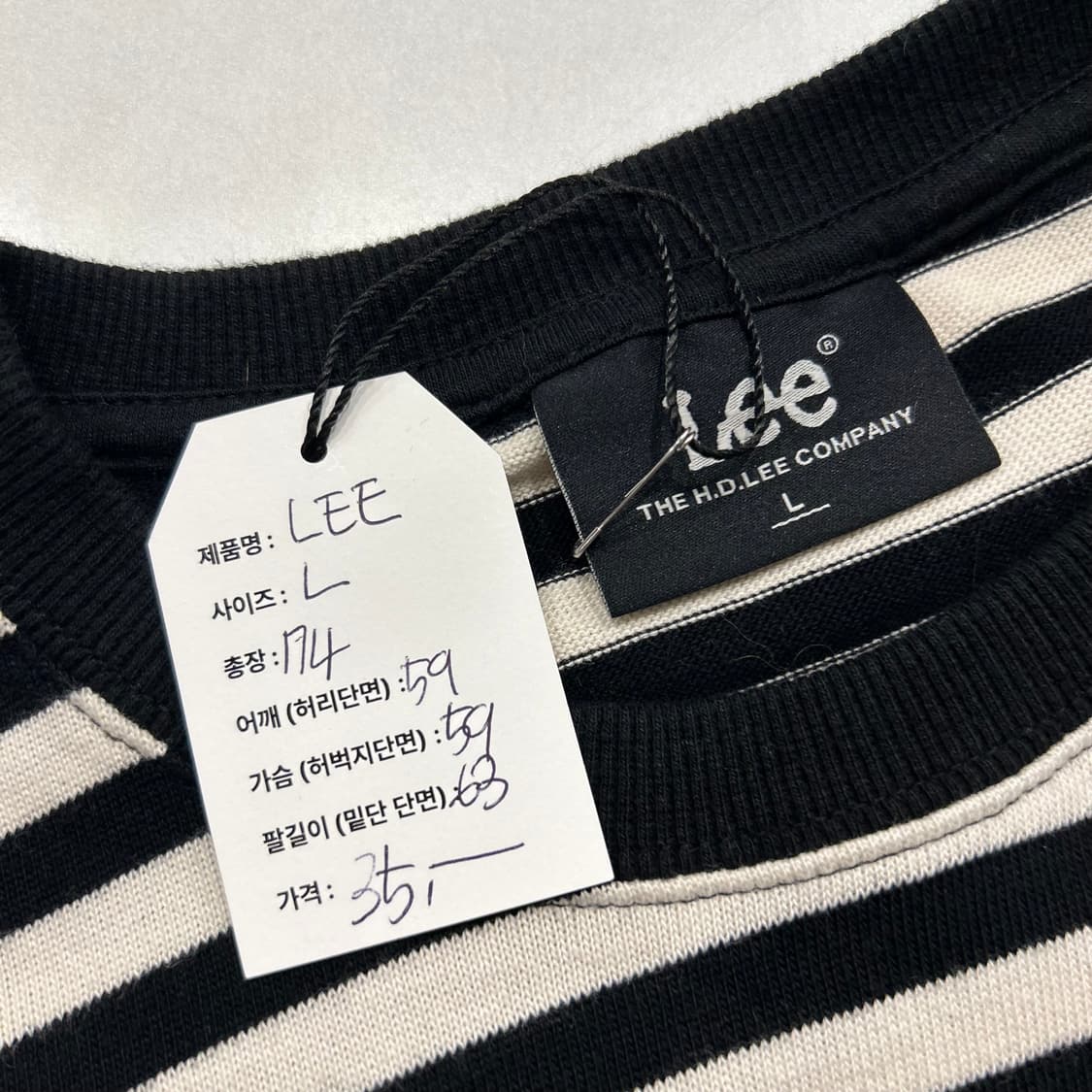 [L] Lee 리 스트라이프 긴팔 티셔츠 B92 상품이미지6