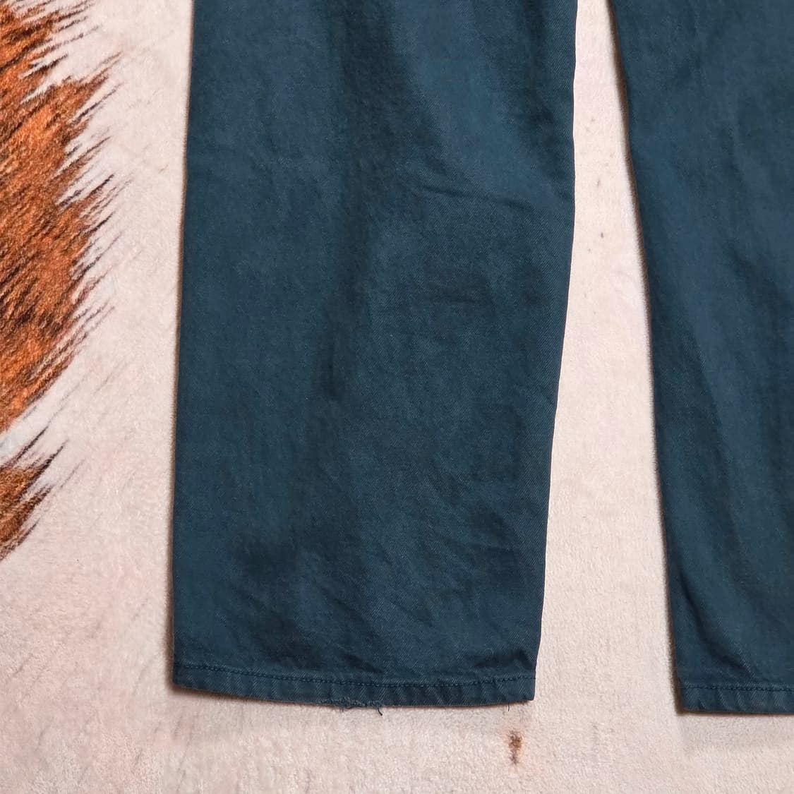 세미 와이드 청록색 코튼 팬츠 상품이미지6