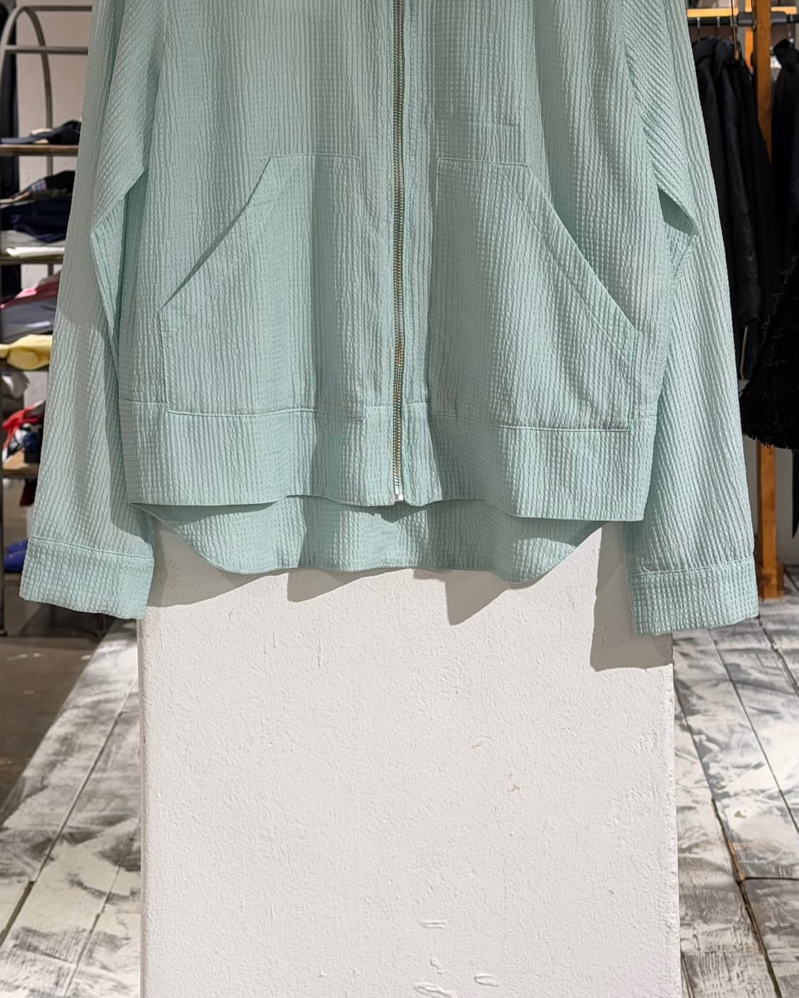 mm6 민트 시어서커 카라 집업 자켓 상품이미지5