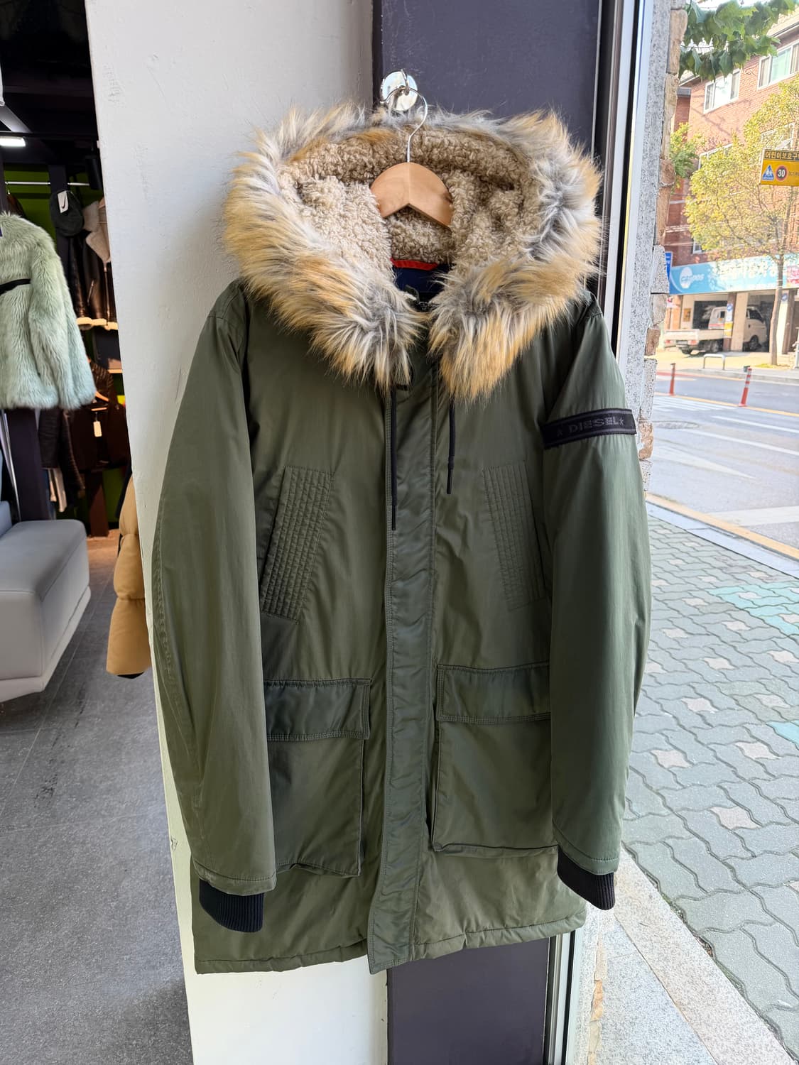 M/ 디젤 밀리터리 퍼 개파카 패딩자켓 상품이미지2