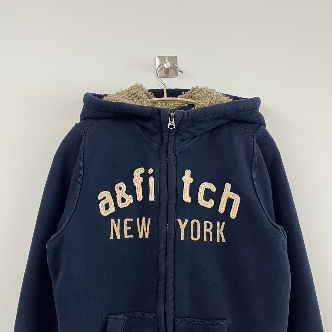 아베크롬비 양털안감 네이비 후드집업 상품이미지4