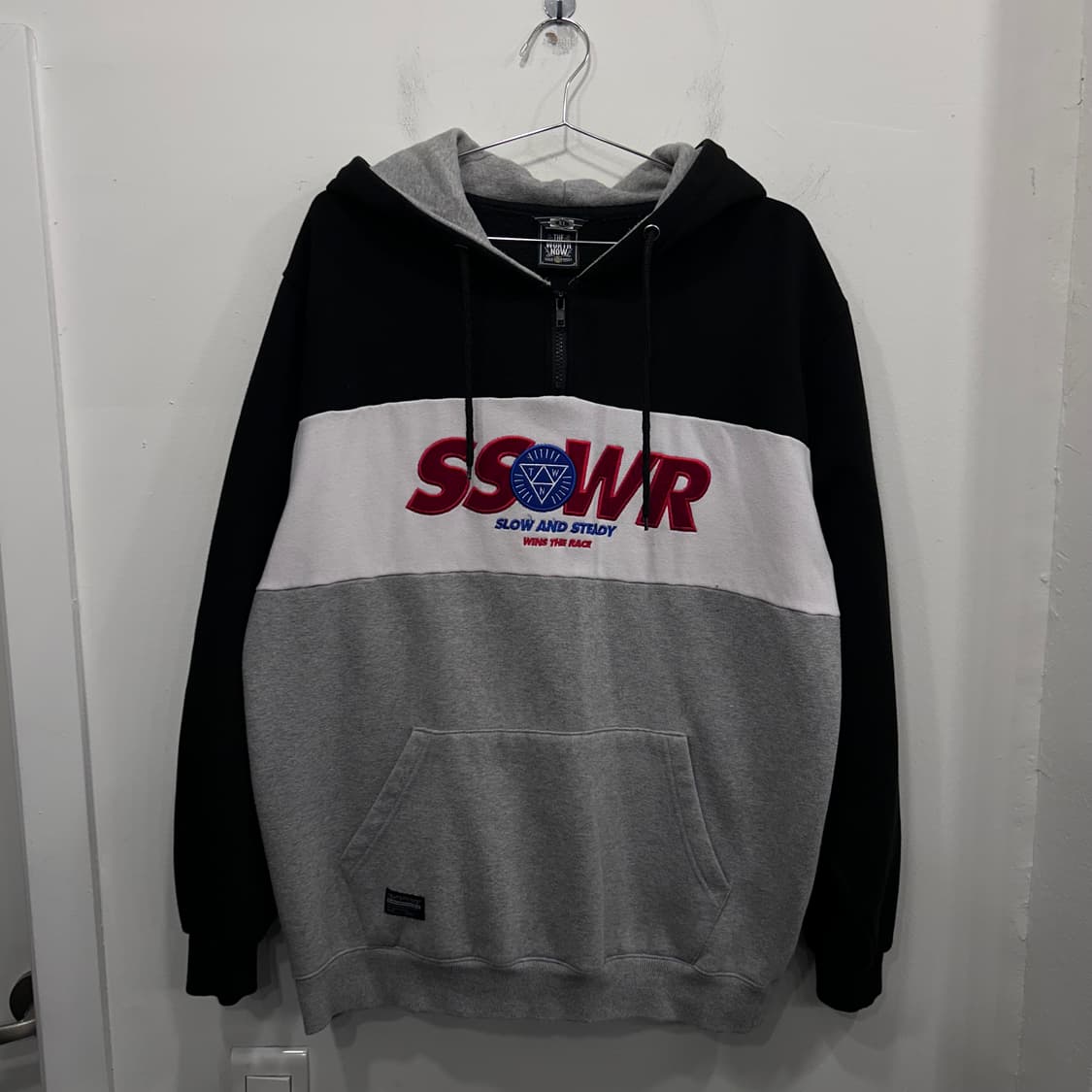 TWN 자수 오버핏 반집업 후드티 상품이미지2