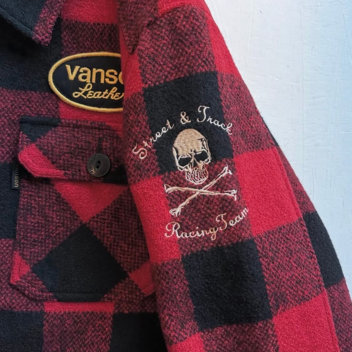 밴슨 레더 스컬 울자켓 상품이미지7