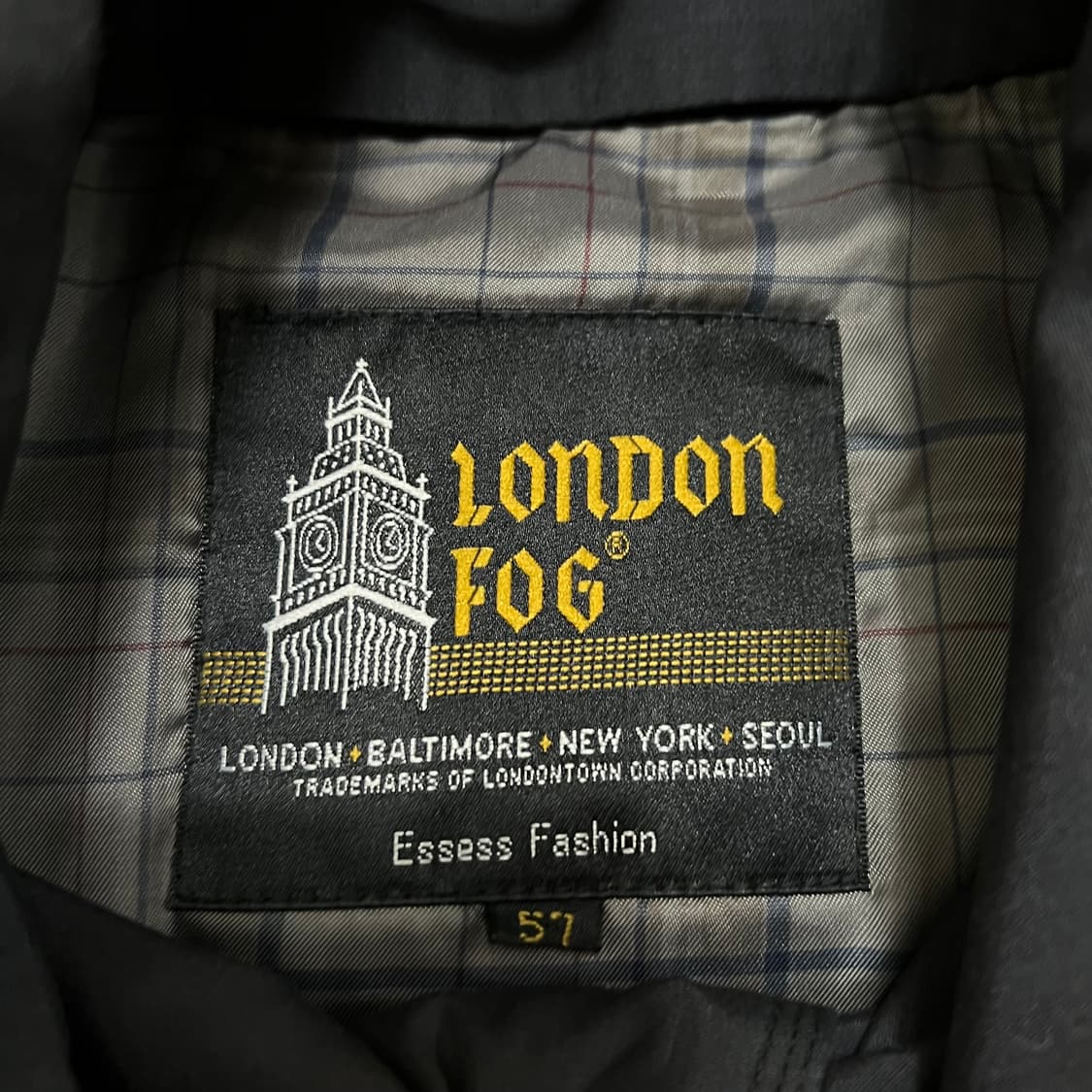 런던포그 안감 내피 벨티드 싱글 트렌치 맥코트 [다크 네이비] 57 상품이미지5