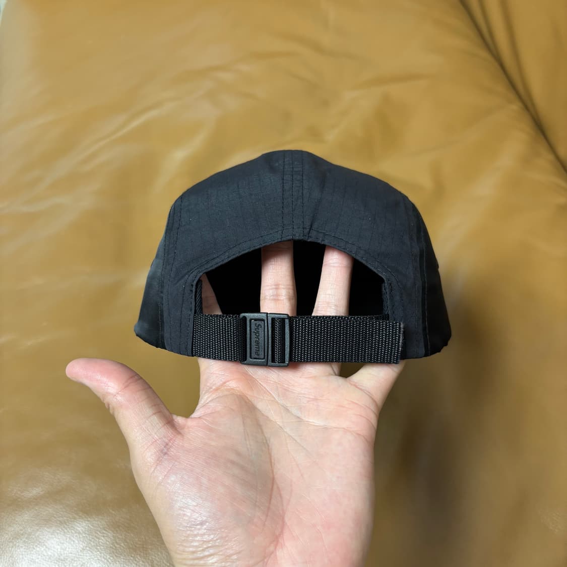 Supreme 슈프림 왁스드 립스탑 블랙 캠프캡 모자 (Black) 상품이미지7