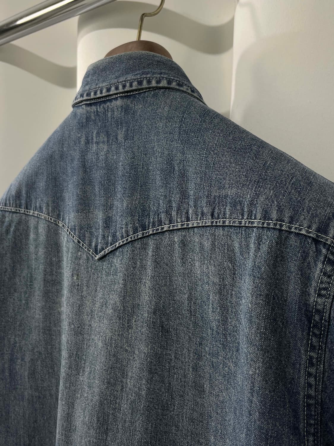 폴로 랄프로렌 콘초 사우스 웨스턴 워시드 데님 셔츠 상품이미지7