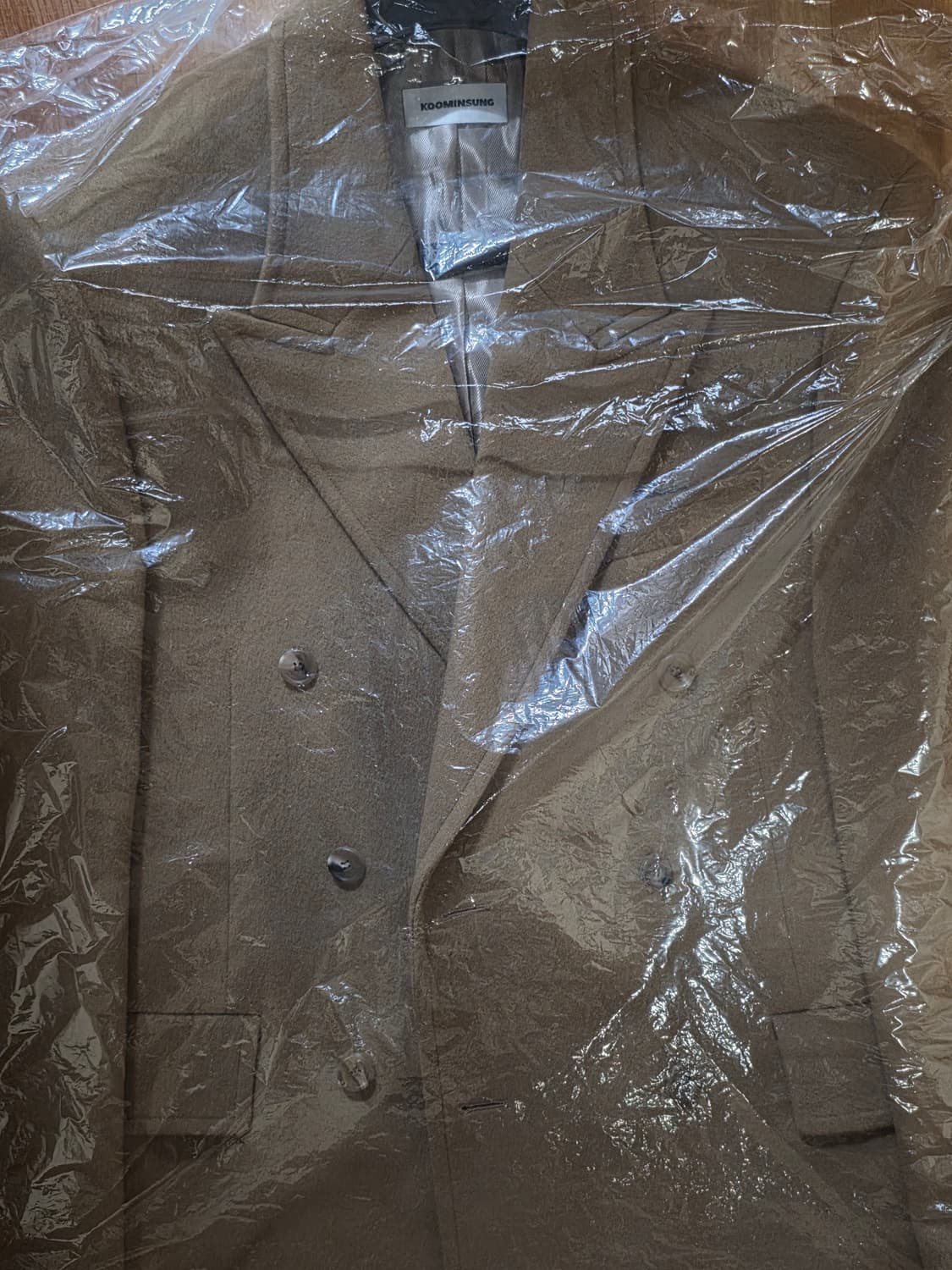 구민성 25FW 캐시미어 더블 브레스티드 코트 카멜 상품이미지3