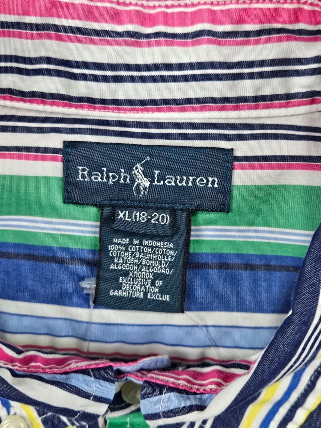 폴로랄프로렌 크롭 커스텀 멀티 스트라이프 셔츠 ( XL ) / 11666 상품이미지9