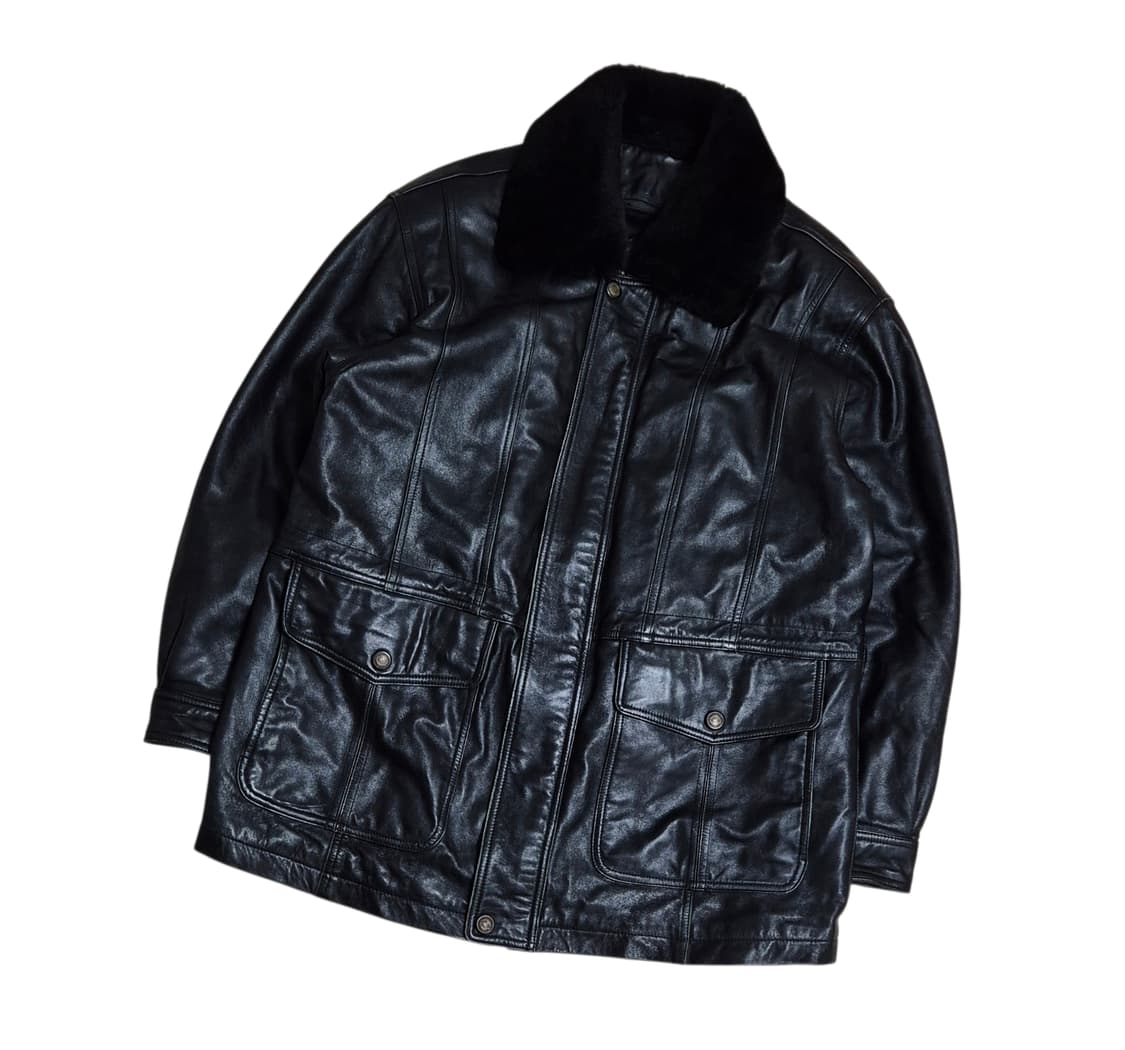 LEATHER 양가죽 퍼 점퍼 상품이미지1