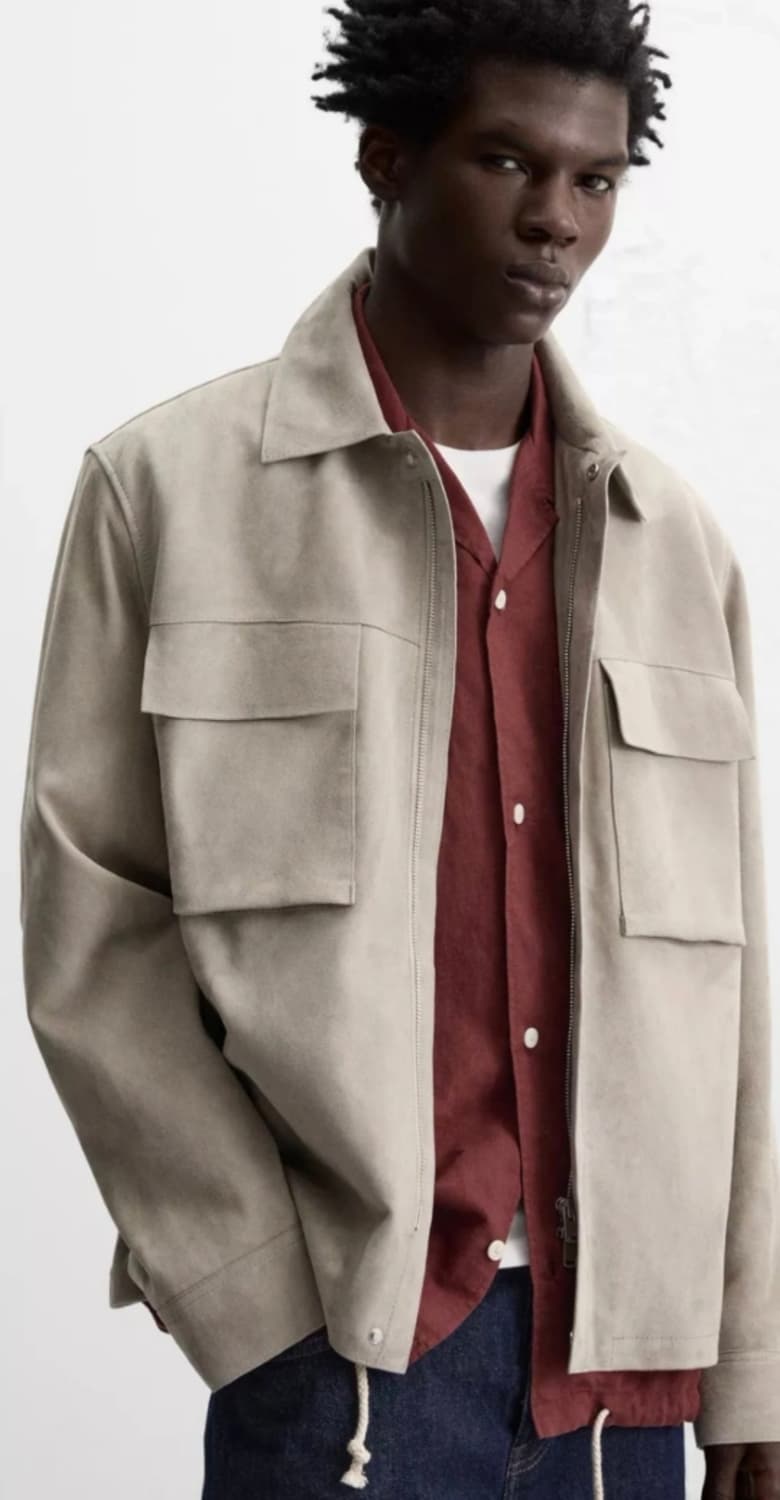 자라 레더 컬렉션 스웨이드 포켓 리얼레더 자켓 상품이미지1