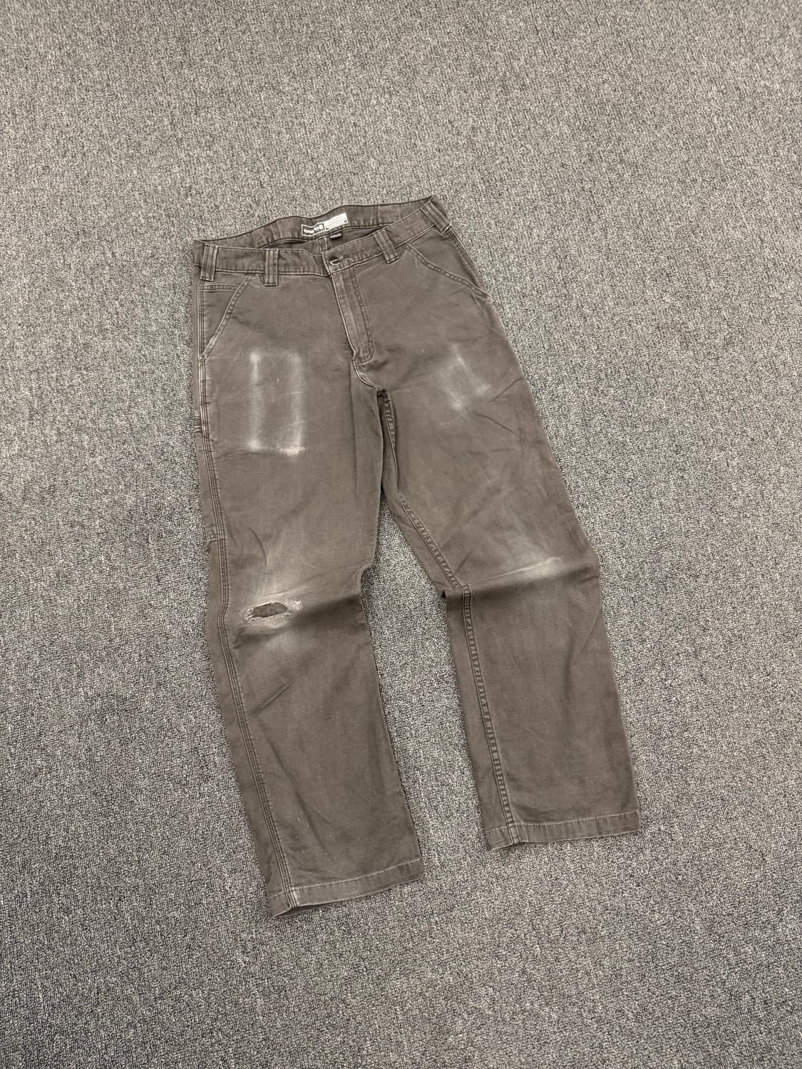 칼하트 빈티지 차콜 싱글니 워크팬츠 상품이미지1