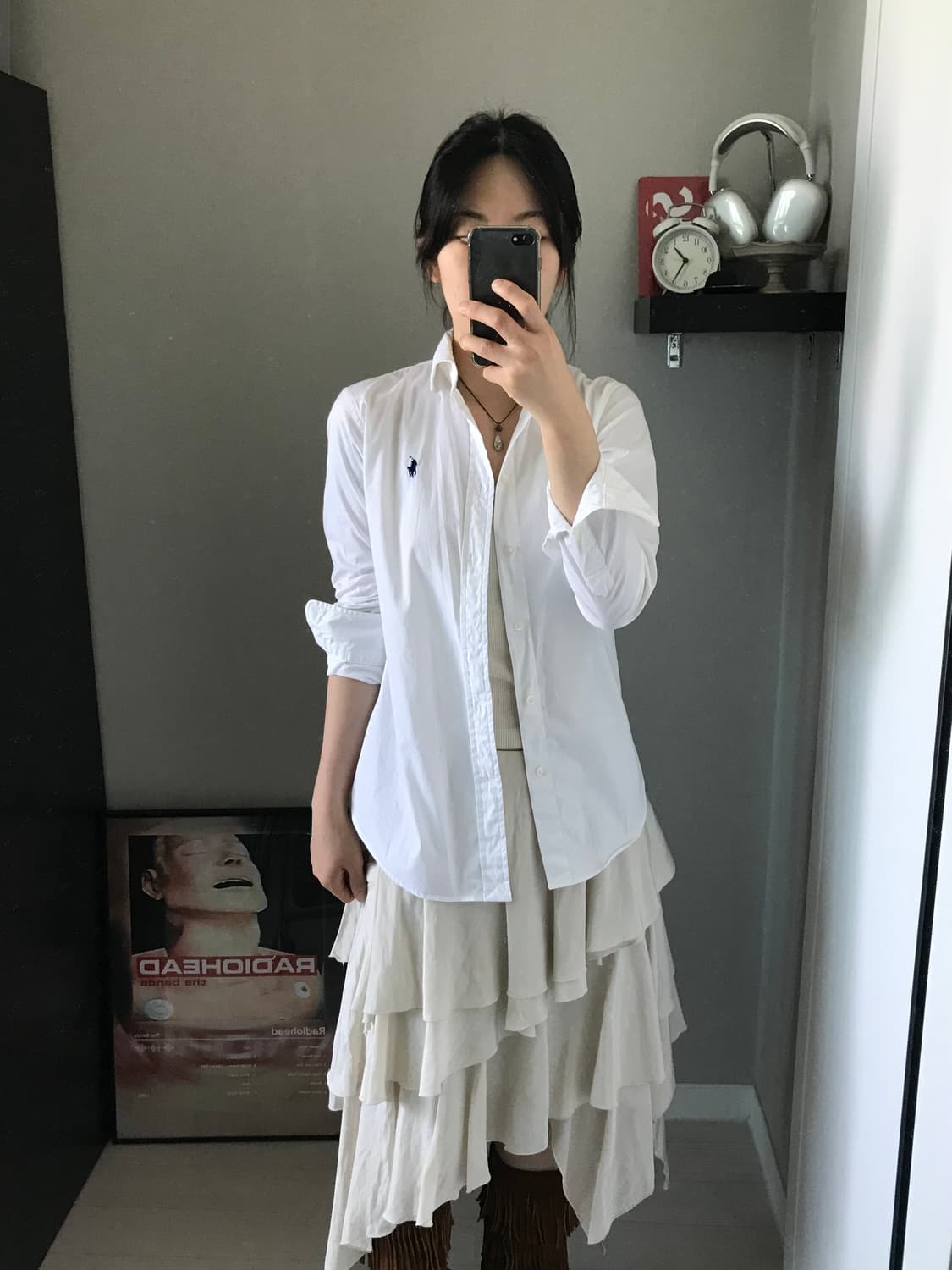 폴로 랄프로렌 포니 로고 화이트 셔츠 상품이미지2