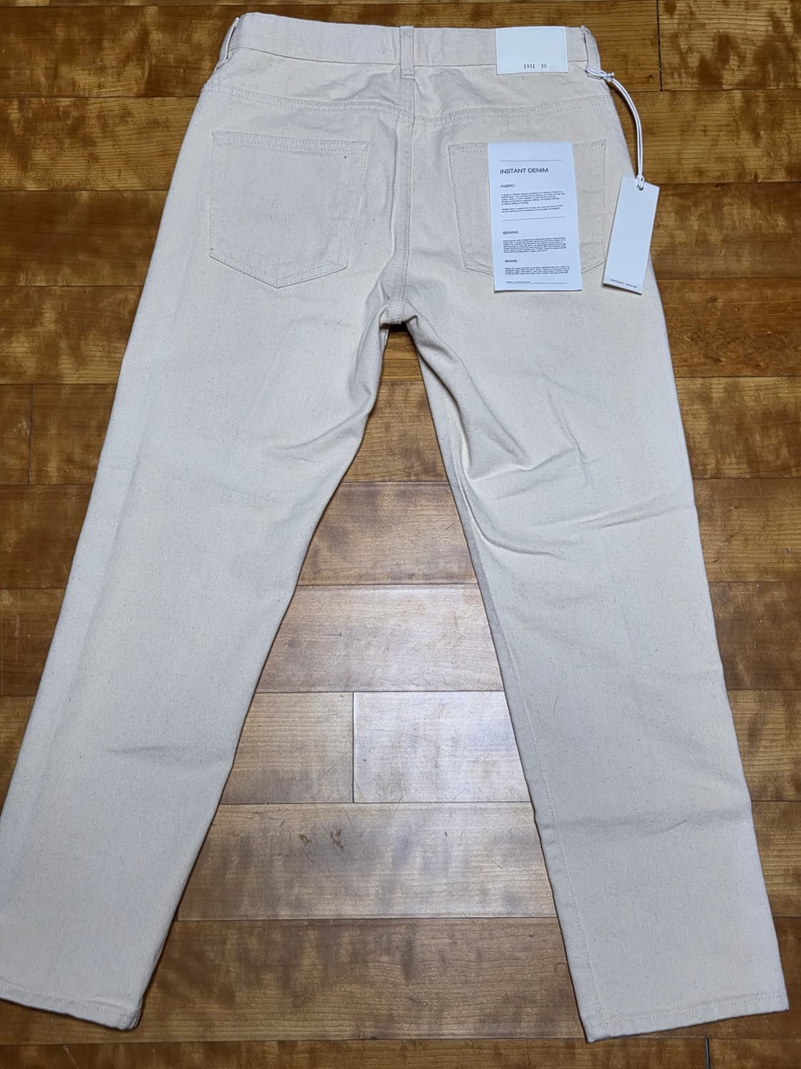 새상품) 브랜디드 1931 크림진 크롭 스트레이트 30 상품이미지3