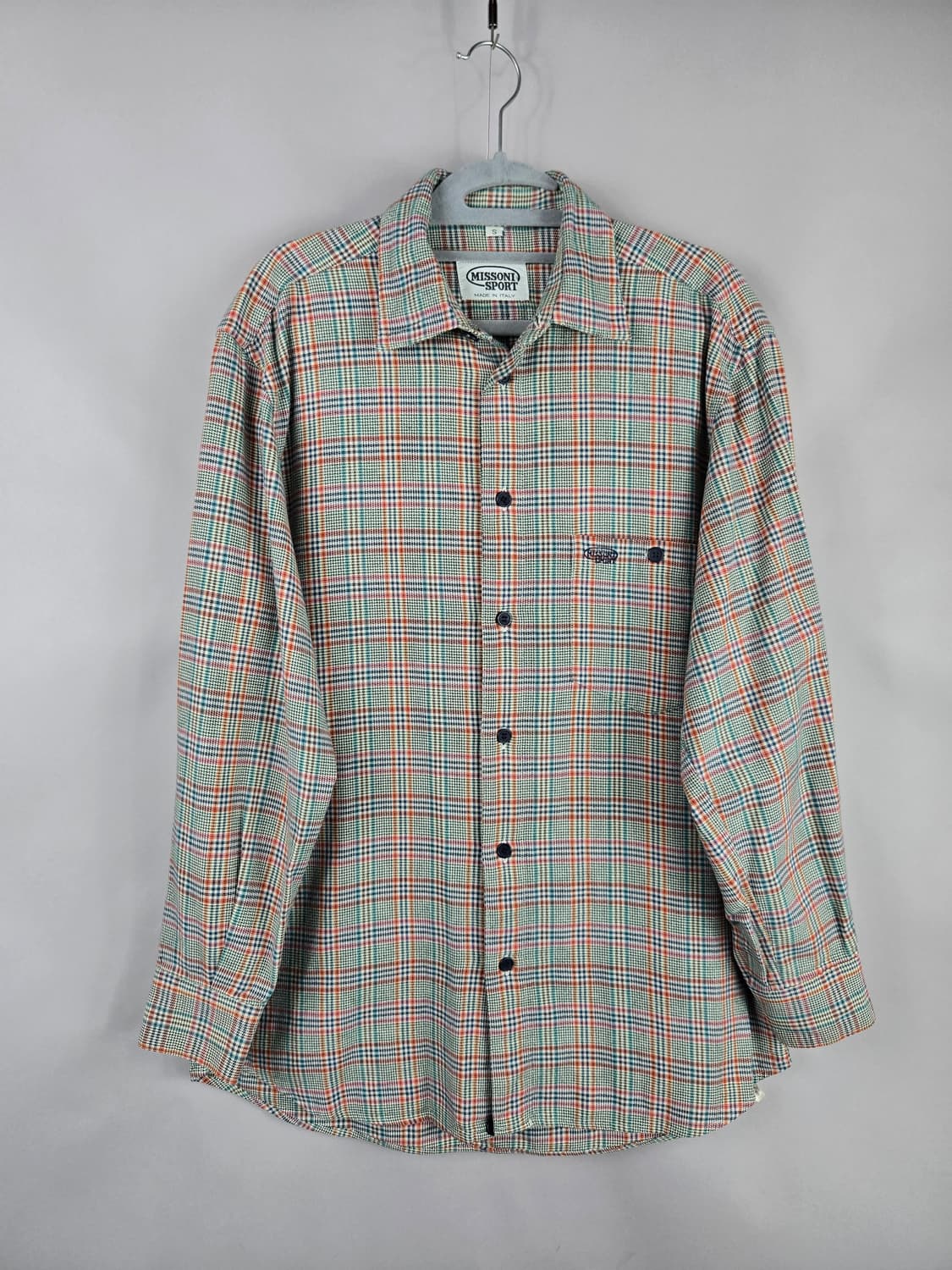 [무료배송]MISSONI 미쏘니 스포츠 S 남성 빈티지 긴팔 체크 셔츠 상품이미지1