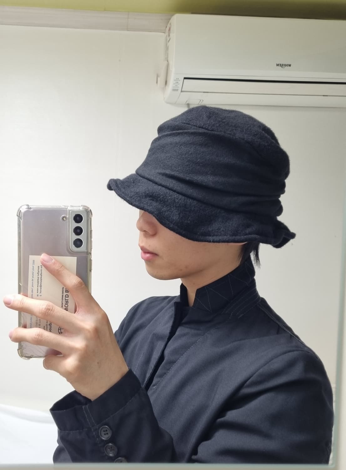 CA4LA 울 드레이프 햇 블랙 상품이미지1