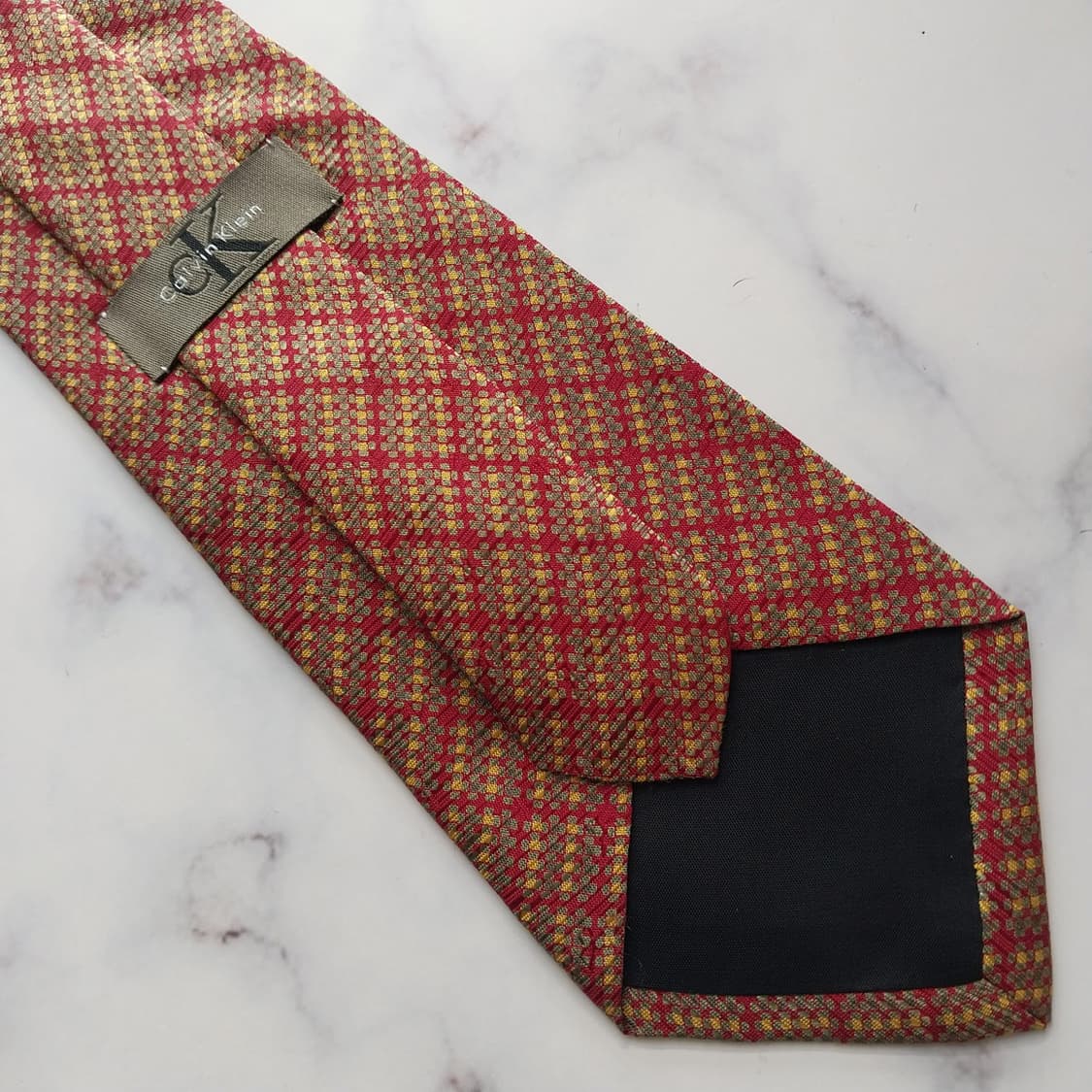 캘빈클라인 실크 브라운 체크 넥타이 9.5cm A+등급 K1278
 상품이미지8